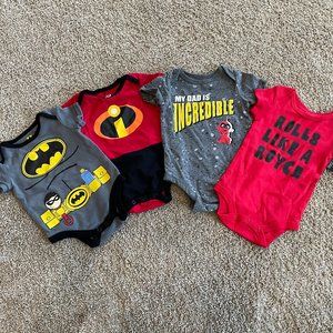 NEW ONSIES BABY BOY INCREDIBLES BATMAN NOVELTY